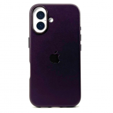 Накладка Leather Case MagSafe для iPhone 16 (Dark Purple)