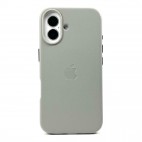 Накладка Leather Case MagSafe для iPhone 16 Plus (Light Gray)