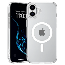 Чехол силиконовый MagSafe для iPhone 16 (Прозрачный)