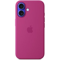 Накладка Silicone Case Magsafe для iPhone 16 (Fuchsia)