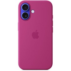 Накладка Silicone Case Magsafe для iPhone 16 (Fuchsia)
