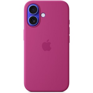 Накладка Silicone Case Magsafe для iPhone 16 (Fuchsia)