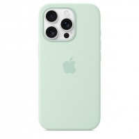 Накладка Silicone Case Magsafe для iPhone 16 Pro (Aquamarine)