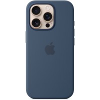 Накладка Silicone Case Magsafe для iPhone 16 Pro (Denim)