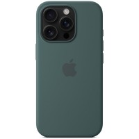 Накладка Silicone Case Magsafe для iPhone 16 Pro (Lake Green)