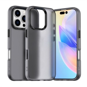 Чехол пластиковый J-CASE для iPhone 16 Pro (Черный-матовый)