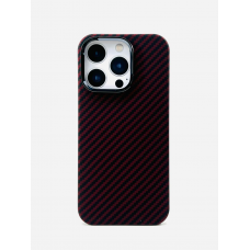 Чехол-накладка Carbon Ring MagSafe 1500D для iPhone 16 Pro (Красный)