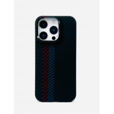 Чехол-накладка Carbon Ring MagSafe 1500D для iPhone 16 Pro Max (Черный/Синий/Красный)