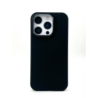 Чехол-накладка Carbon Big Hole MagSafe 600D для iPhone 16 Pro (Черный)
