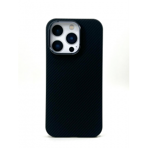 Чехол-накладка Carbon Big Hole MagSafe 600D для iPhone 16 Pro (Черный)