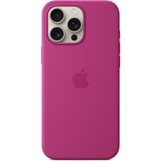 Накладка Silicone Case Magsafe для iPhone 16 Pro Max (Fuchsia)