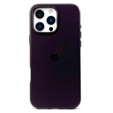 Накладка Leather Case MagSafe для iPhone 16 Pro (Dark Purple)