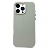 Накладка Leather Case MagSafe для iPhone 16 Pro Max (Light Gray)