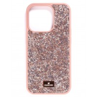 Чехол-накладка Swarovski для iPhone 16 Pro (бежевый)