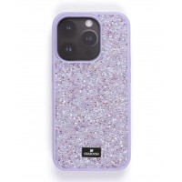 Чехол-накладка Swarovski для iPhone 15 (Фиолетовый)
