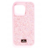 Чехол-накладка Swarovski для iPhone 14 Pro Max (розовый)