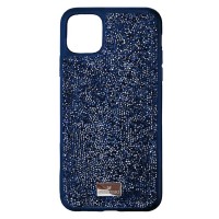 Чехол-накладка Swarovski для iPhone 16 Pro Max (синий)