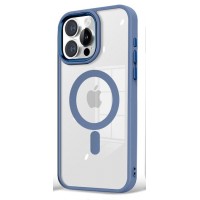 Чехол пластиковый J-CASE Magsafe для iPhone 13/14 (Синий-матовый)