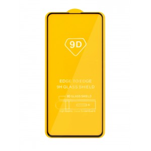 Защитное стекло 9D для iPhone 15 Pro Max (черный)