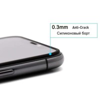 6.7" Защитное стекло ANANK 2.5D Anti-crack для iPhone 14 Plus (Силиконовая рамка)