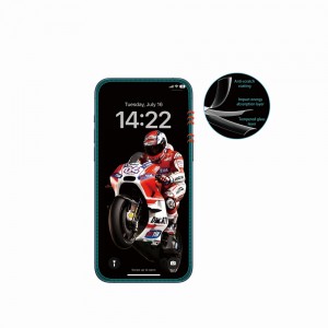 6.1" Защитное стекло ANANK 3D Anti-crack для iPhone 16 (Силиконовая рамка)