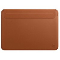 14.2" Чехол WIWU Skin Pro Leather Sleeve для MacBook Pro 2021/23 (коричневый)