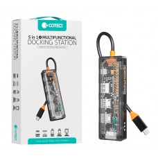 USB-C Хаб COTEetCI 16019 5 in 1 PD100W/HDMI/USB3.0/USB2.0/Ethernet