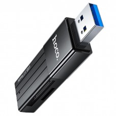 Кардридер HOCO HB20 USB-A to TF/SD (черный)