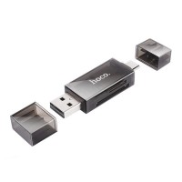 Кардридер HOCO HB39 USB-A/Type-C to TF/SD Card (Черный)