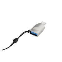 Переходник HOCO UA9 OTG Type-C(штекер) to USB-A(гнездо) (серебро)