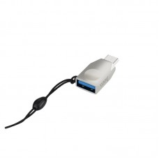 Переходник HOCO UA9 OTG Type-C(штекер) to USB-A(гнездо) (серебро)