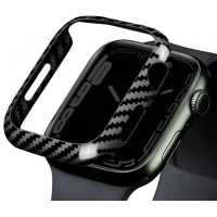 Защитный бампер Carbon 600D для Apple Watch 44мм (Черный глянцевый)
