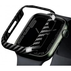 Защитный бампер Carbon 600D для Apple Watch 44мм (Черный глянцевый)