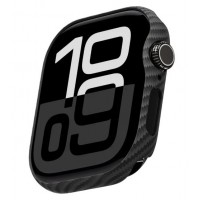 Защитный бампер Carbon 600D для Apple Watch 10 46мм (Черный матовый)