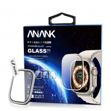 Защитное стекло ANANK с алюминиевой рамкой для Apple Watch Ultra 49mm (Прозрачный)