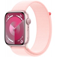 Apple Watch Series 9, 41 мм, корпус из алюминия цвета «Розовый», ремешок Sport "Светлый розовый"