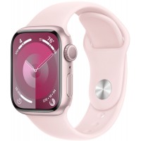 Apple Watch Series 9, 41 мм, корпус из алюминия цвета «Розовый», спортивный ремешок "Светлый розовый"