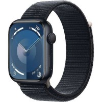 Apple Watch Series 9, 45 мм, корпус из алюминия цвета «Темная ночь», ремешок Sport "Темная ночь".