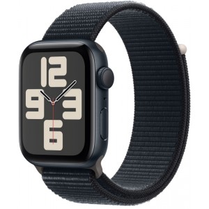 Apple Watch SE 2, 40 мм, корпус из алюминия цвета «темная ночь», ремешок Sport цвета «темная ночь».