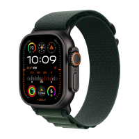Часы Apple Watch Series Ultra 2 2024, 49 мм, корпус из черного титана, ремешок Alpine "Темный зеленый"