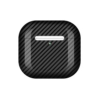 Чехол Carbon для Apple AirPods 4 (Черный глянец)