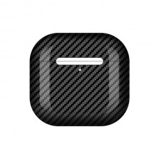 Чехол Carbon для Apple AirPods 4 (Черный глянец)