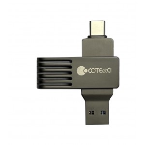 Флеш-накопитель COTEetCi CS8833-64 USB3.0 to Type-C 64ГБ (графит)