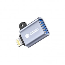 Переходник COTEetCI 87616 Lightning to USB-A (Серый)