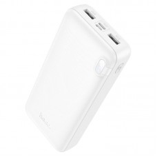 Внешний аккумулятор 10000mAh HOCO J128, вход Micro+Type-C, выход 2xUSB-A (Белый)