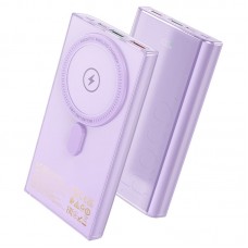 Внешний аккумулятор MagSafe 10000mAh HOCO Q22 22.5W PD20W+QC3.0 Type-C/2xUSB-A (Фиолетовый)
