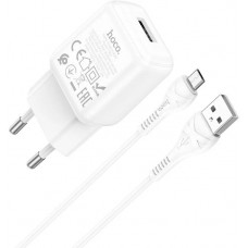 Зарядное устройство HOCO C96A USB-Micro 2.1A (белый)