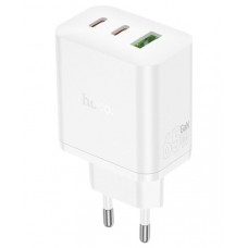Адаптер питания HOCO N51 65W 2xType-C/USB-A (белый)