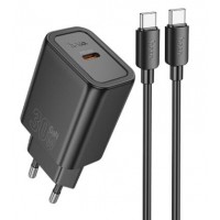Зарядное устройство HOCO N62 30W + кабель Type-C 1m (черный)