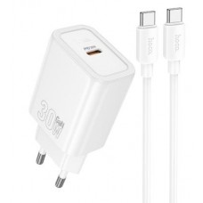 Зарядное устройство HOCO N62 30W + кабель Type-C 1m (белый)
